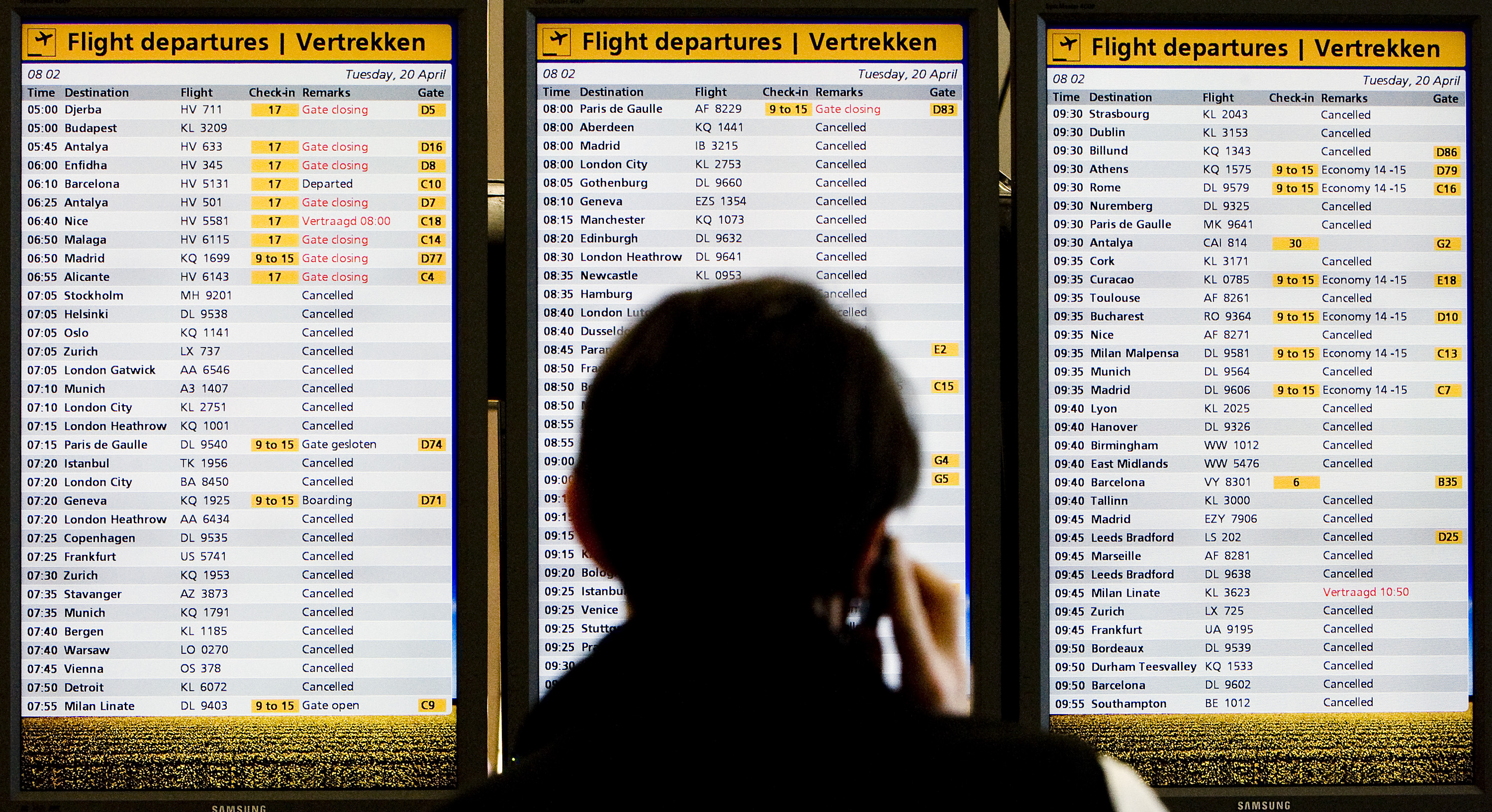 schiphol vliegveld vlucht geannuleerd