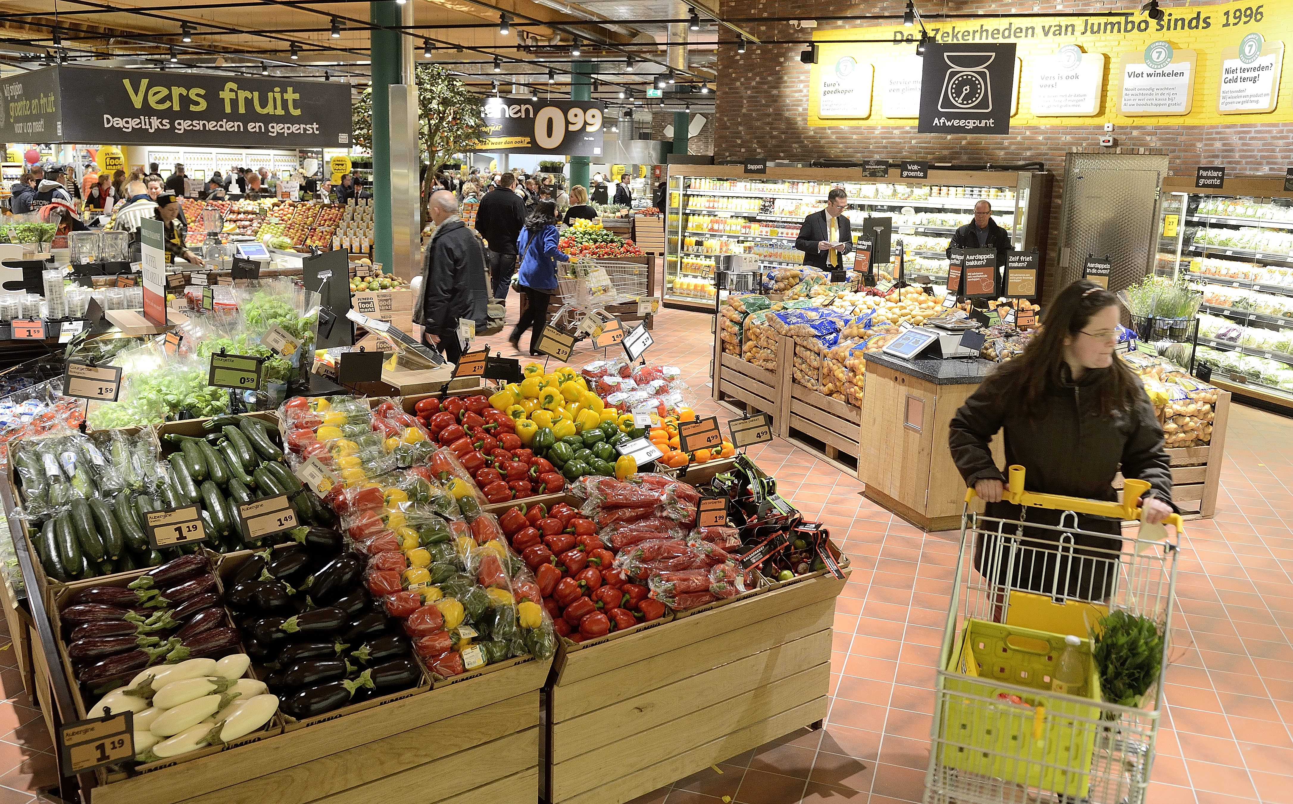 Supermarkten boeken nauwelijks meer volume groei. Alleen hogere prijzen houden de omzet in stand.