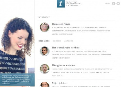 Er zijn de afgelopen jaren meerdere media-initiatieven uit de grond gestampt in Nederland die allemaal vechten om de aandacht van lezers. De eerste daarvan valt nu om. Digitaal Magazine Tone stopt er na zeven maanden mee. Juli vorig jaar werd het digitale magazine gelanceerd, met een app voor de iPad en een website. Elke week verschenen op Tone elf artikelen over politiek, economie en media, geschreven door een vaste groep auteurs. Onder meer Hans Laroes, Frénk van der Linden, Joschka Fischer en Naomi Wolf leverden bijdragen. Een maandabonnement kostte vijf euro. Hetzelfde bedrag ben je ook kwijt bij De Correspondent. Alleen lijken zij te floreren; Tone sluit na amper zeven maanden de deuren. Wat ging er mis? Mede-oprichter Arno Laeven laat telefonisch weten dat het aantal abonnees achterbleef bij de verwachtingen. Tone rekende op enkele duizenden betalende leden, maar dat waren er slechts “een paar honderd”. Dat was onvoldoende om op een financieel gezonde manier door te gaan. Toch had het weinig gescheeld of Tone had kunnen blijven bestaan. “Tot drie weken geleden waren we nog in gesprek met een investeerder, een digitale mediapartij”, zegt Laeven. “Maar die haakte op het laatste moment af. Toen stonden we voor het besluit: wat doen we?” Laeven en de drie andere partners, Frank Hitzert, Rutger van Waveren en Petra Stienen, kozen ervoor om te stoppen. Onvoldoende marketingkracht Tone is vorige zomer gestart, zonder subsidie. De vier hebben alles zelf gefinancierd. Dat was een bewuste keuze. ”Subsidie is goed voor de aanloop, maar het gevaar bestaat dat je het businessmodel op daarop baseert.” De website trok volgens Laeven “behoorlijk wat bezoek”, maar niet genoeg mensen werden vervolgens abonnee. Het schortte Tone vooral aan marketingkracht. “Dat heeft onder andere met geld te maken, dan kun je de marketingmotor aanzetten”, aldus Laeven. “Maar je moet ook geluk hebben dat je artikelen worden opgepikt. Dat blijft onvoorspelbaar.” Tone gebruikte voornamelijk sociale media als Facebook en Twitter om verhalen te verspreiden. “Maar als je echt volume wilt halen, moet je de klassieke online marketing gebruiken”, meent Laeven. “Dan moet je partnerships sluiten met partijen die verkeer naar jou toe leiden.” Bij DWDD zitten is goede marketing Tone is één van de vele nieuwe media-initiatieven die er in het afgelopen jaar van de grond zijn gekomen. Onder meer Blendle, Myjour, Elinea, De Correspondent, Yournalist en TPO/DNP vechten om de aandacht van lezers. “We zijn met z’n allen in een nieuwe markt bezig”, zegt de oud-werknemer van Sanoma, die tegenwoordig werkzaam is als mediaconsultant. “Iedereen is op zoek naar hoe het precies moet. Alleen de grote merken zijn succesvol met betaalmuren.” Rob Wijnberg mocht bij Matthijs van Nieuwkerk aan tafel De Correspondent aanprijzen. Dat heeft ze volgens Laeven zeker geen windeieren gelegd. Maar dat is niet de enige reden voor hun succes. “Mensen willen graag lid worden van iets en ergens bijhoren. Dat heeft De Correspondent goed aangevoeld.” De nieuwe initiatieven kunnen niet allemaal overleven, denkt Laeven. “Er is ook maar één Spotify en maar één iTunes.” Doorstart Tone Aan de kostenstructuur heeft het bij Tone niet gelegen. “We hadden slechts een paar man en geen vaste redacteuren. Veel efficiënter kon het niet.” De website blijft voorlopig in de lucht. Inclusief die van vrijdag zijn er in totaal 31 edities uitgekomen met elk elf stukken. “Het is een mooi archief. Aan de inhoud heeft het niet gelegen.” Het avontuur kan nog een vervolg krijgen, maar het is volgens Laeven nog te vroeg om daar nu al iets over te zeggen. ”We hebben met zoveel partijen gesproken, misschien is een doorstart met een andere partner mogelijk.” Want Laeven denkt dat er een kans ligt in de markt. “Ik geloof dat mensen bereid zijn om te betalen voor digitale content. Maar de vraag is in hoeverre lezers terug blijven keren. In de agenda komen van mensen is de grootste uitdaging voor uitgevers.” Dat ervaart hij zelf ook zo met bijvoorbeeld De Correspondent en NRC Reader. “Het raakt niet zo in je systeem als een papieren krant die voor je ligt.”