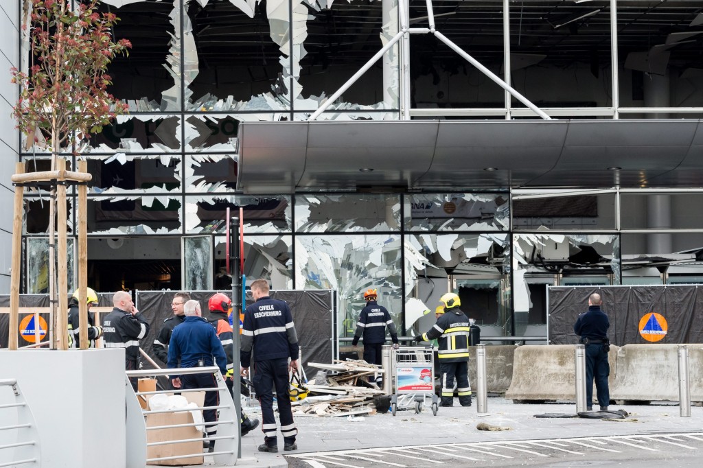 Ravage na de aanslag op de Brussels luchthaven Zaventem. Foto: EPA