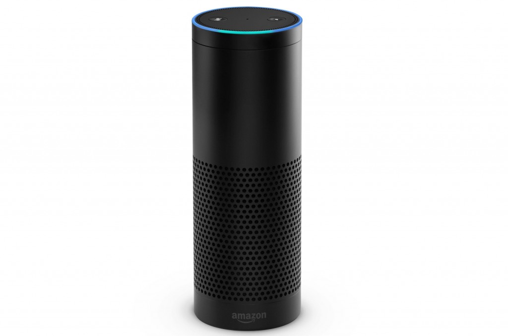 De Amazon Echo huist in een zwarte cilinder. Foto: EPA