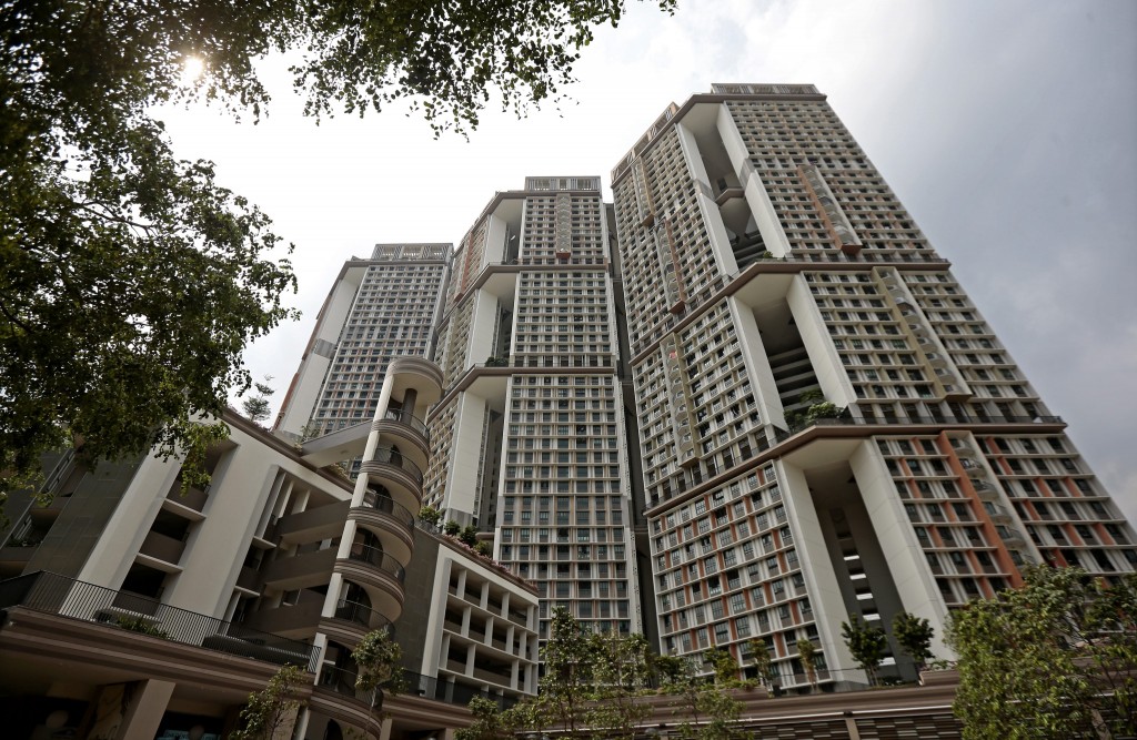 Appartementgebouw in Singapore. Foto: EPA