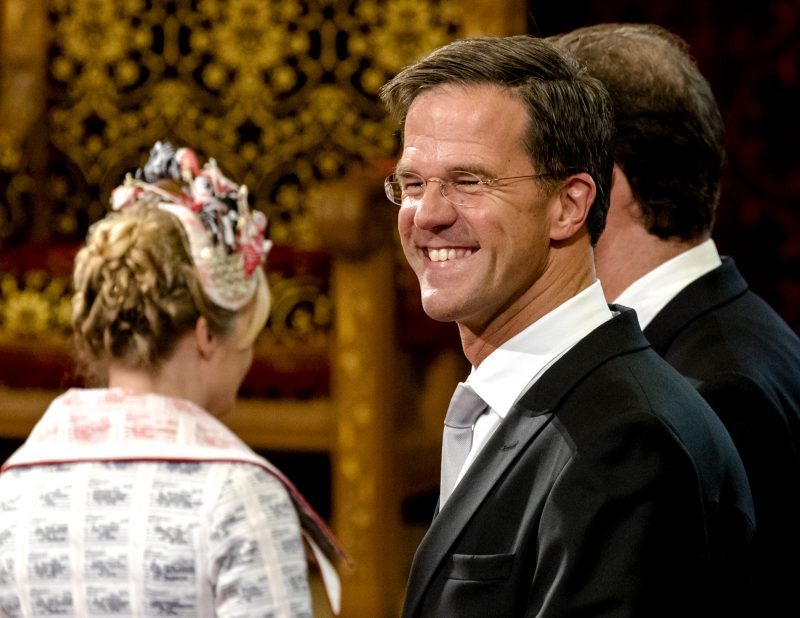 Mark Rutte in de Ridderzaal. Foto: ANP