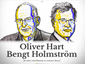 De Nobelprijs voor de Economie gaat dit jaar naar de Britse econoom Oliver hart en de Finse econoom Bengt Holmström. De twee krijgen voor hun bijdrage aan de zogenoemde contracttheorie, waarin wordt bestudeerd hoe contracten worden opgesteld.