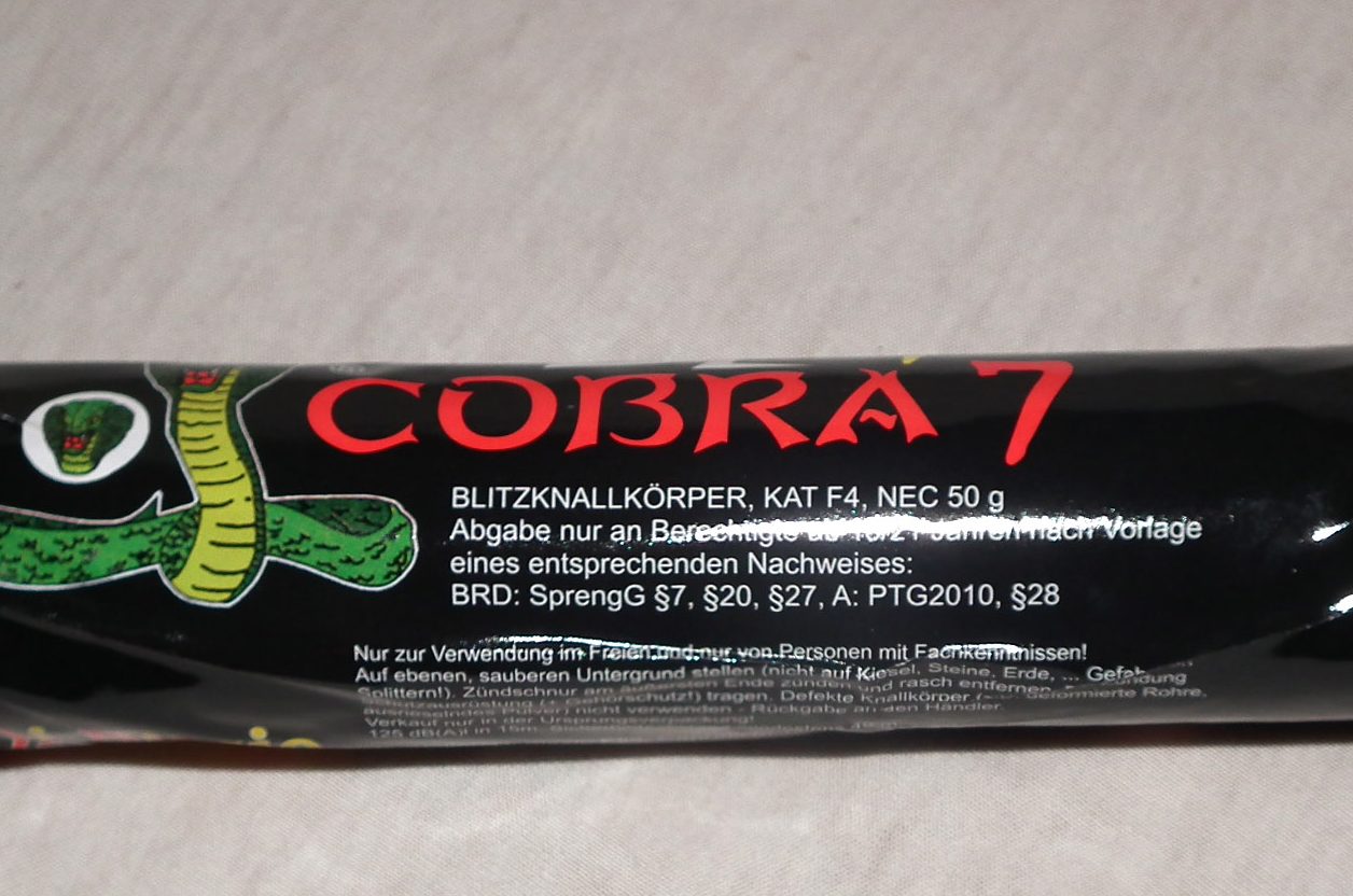 vuurwerk, gevaarlijk, Cobra
