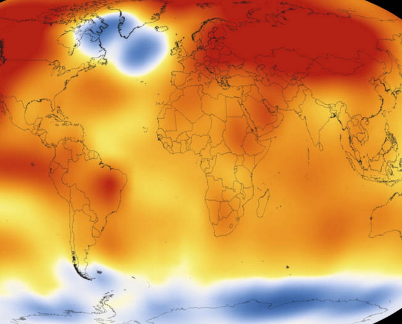 warmste jaar, 2016, klimaatverandering, opwarming aarde