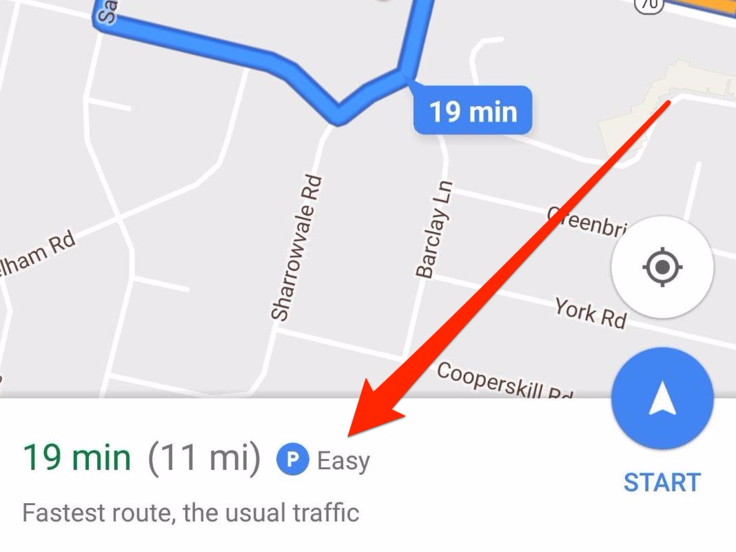 Een beta-versie van Google Maps voor Android laat zien hoeveel kans je hebt om een parkeerplaats te vinden.