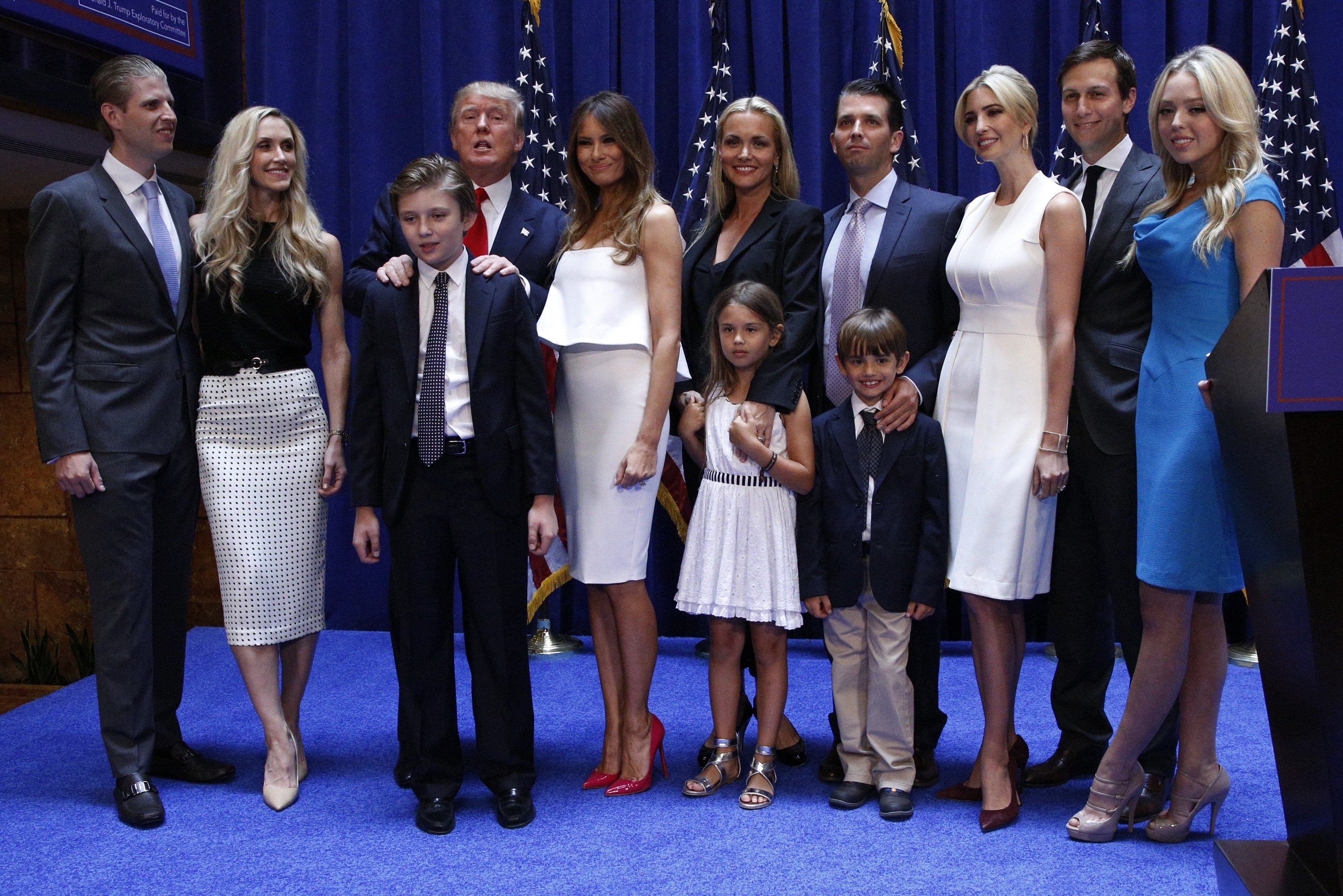 Donald Trump, Melania, familie, kinderen, Eric Donald jr., Ivanka, Tiffany, Barron