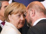 Angela Merkel en Martin Schulz