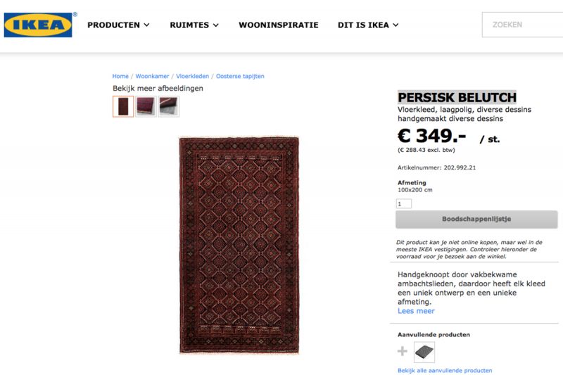 de perzische tapijten die te koop zijn bij ikea voor 349 euro zijn eigenlijk tweedehands