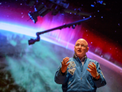 ruimte, astronaut, lichaam