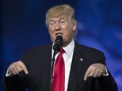 2017-02-24 12:09:35 epa05812838 US President Donald J. Trump delivers remarks at the 44th Annual Conservative Political Action Conference (CPAC) at the Gaylord National Resort & Convention Center in National Harbor, Maryland, USA, 24 February 2017. EPA/SHAWN THEW