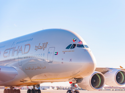 image-63f3e59240f251ae4e2804d8323fb60aaaf58fdd De A380 van Etihad, dat een appartement in de lucht aan boord heeft. Foto: Etihad