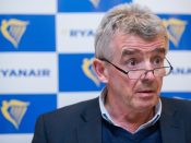 Michael O'Leary, CEO of Irish budget airline 'Ryanair', speaks during a news conference to present the financial results of the compagny in Brussels, Belgium, 07 February 2017. Michael O'Leary announced six new destinations from Brussels' Charleroi airport. EPA/STEPHANIE LECOCQ