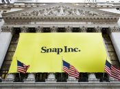 2017-03-02 08:36:20 epa05824859 Signage hangs on the front of the New York Stock Exchange before the initial public offering of Snap Inc, the parent company of Snapchat, at the New York Stock Exchange in New York, New York, USA, on 02 March 2017. Snap Inc. is being priced at 17 USD per share which gives the company a value of nearly 24 billion USD. EPA/JUSTIN LANE