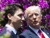 2017-05-27 08:31:48 epa05992916 US President Donald J. Trump (R) and Canadian Prime Minister Justin Trudeau (L) walk together after posing for a group photo on the second day of the G7 Summit at the Hotel San Domenico in Taormina, Sicily, Italy, 27 May 2017. The second day is scheduled to deal with Innovationand Development in Africa, Global Issues such as Human Mobility, Food Security and Gender Equality as well as the G7 Global Relations, the Italian G7 Presidency said in a media release. Heads of States and of Governments of the G7, the group of most industrialized economies, plus the European Union, meet in Taormina, Italy, from 26 to 27 May 2017 for a summit titled 'Building the Foundations of Renewed Trust'. EPA/ANGELO CARCONI