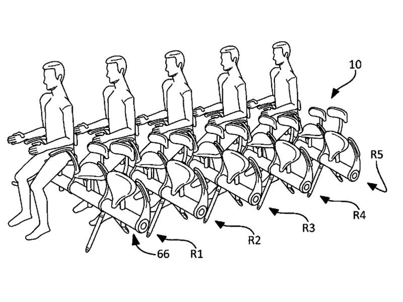 patent vliegtuig luchtvaart passagiers fietszadel