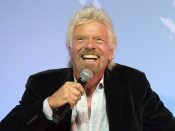 2016-10-26 13:16:35 epa05604031 British entrepreneur Richard Branson smiles during an event called 'Leadership in science and innovation - good for Britain, good for the world' at the Methodist Hall in London, Britain, 26 October 2016. The discussion was attended by Bill Gates, Sir Richard Branson and the Secretary of State for International Development, Priti Patel. EPA/FACUNDO ARRIZABALAGA