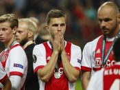 2017-05-25 00:03:41 STOCKHOLM - Joel Veltman van Ajax (M) na de 0-2 verloren finale Europa League tegen Manchester United. ANP ROBIN VAN LONKHUIJSEN