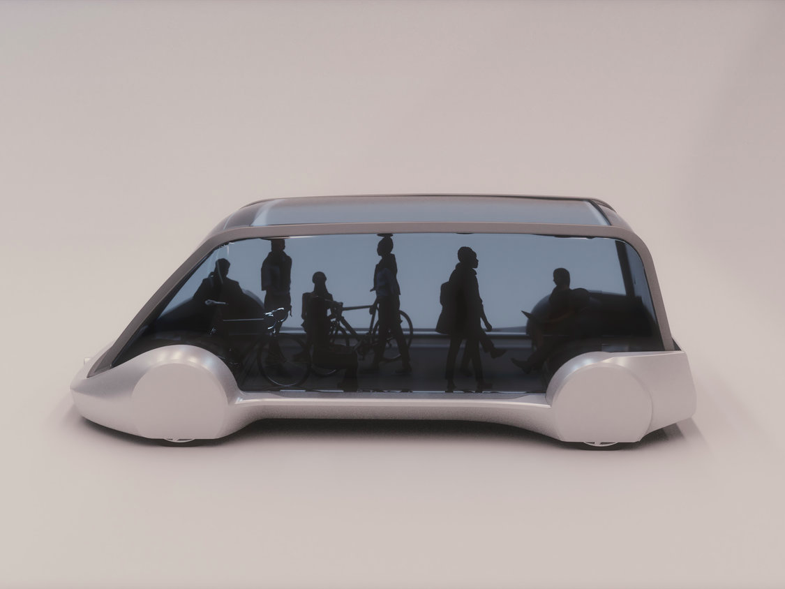 Een minibus voor in de tunnel behoort ook tot de dromen van Elon Musk. Foto: The Boring Company
