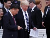 Donald Trump met de Chinese president Xi Jinping op de G20-top in Hamburg in 2017.