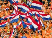 2016-09-06 20:38:12 SOLNA - Oranjesupporters tijdens de WK-kwalificatiewedstrijd Zweden - Nederland. ANP KOEN VAN WEEL