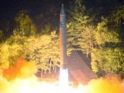 2017-07-28 00:00:00 epa06169198 (FILE) - A photo made available by the North Korean Central News Agency (KCNA), the state news agency of North Korea, shows the second test-fire of ICBM Hwasong-14 at an undisclosed location in North Korea, 28 July 2017. Media reports on 28 August 2017 state that North Korea has launched a missile and the Japanese Government warns it is headed towards Northern Japan. EPA/KCNA EDITORIAL USE ONLY