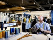 2017-09-04 11:21:53 AMSTERDAM - Denim City in het warenhuis Hudsons Bay. De Canadese warenhuisketen opent haar eerste Nederlandse vestiging in Amsterdam. ANP KOEN VAN WEEL