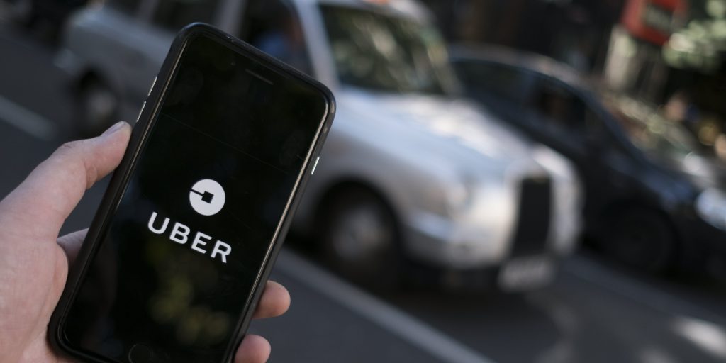 2017-09-22 13:12:01 epa06219391 An Uber logo on a mobile telephone in central London, Britain, 22 September 2017. Transport for London (TFL), the governing body responsible for transport in London, announced on 22 September 2017 that they will not renew Uber's license as a private hire operator in the city. Transport for London has informed Uber London Limited that it will not be issued with a private hire operator licence after expiry of its current licence on 30 September 2017. EPA/WILL OLIVER