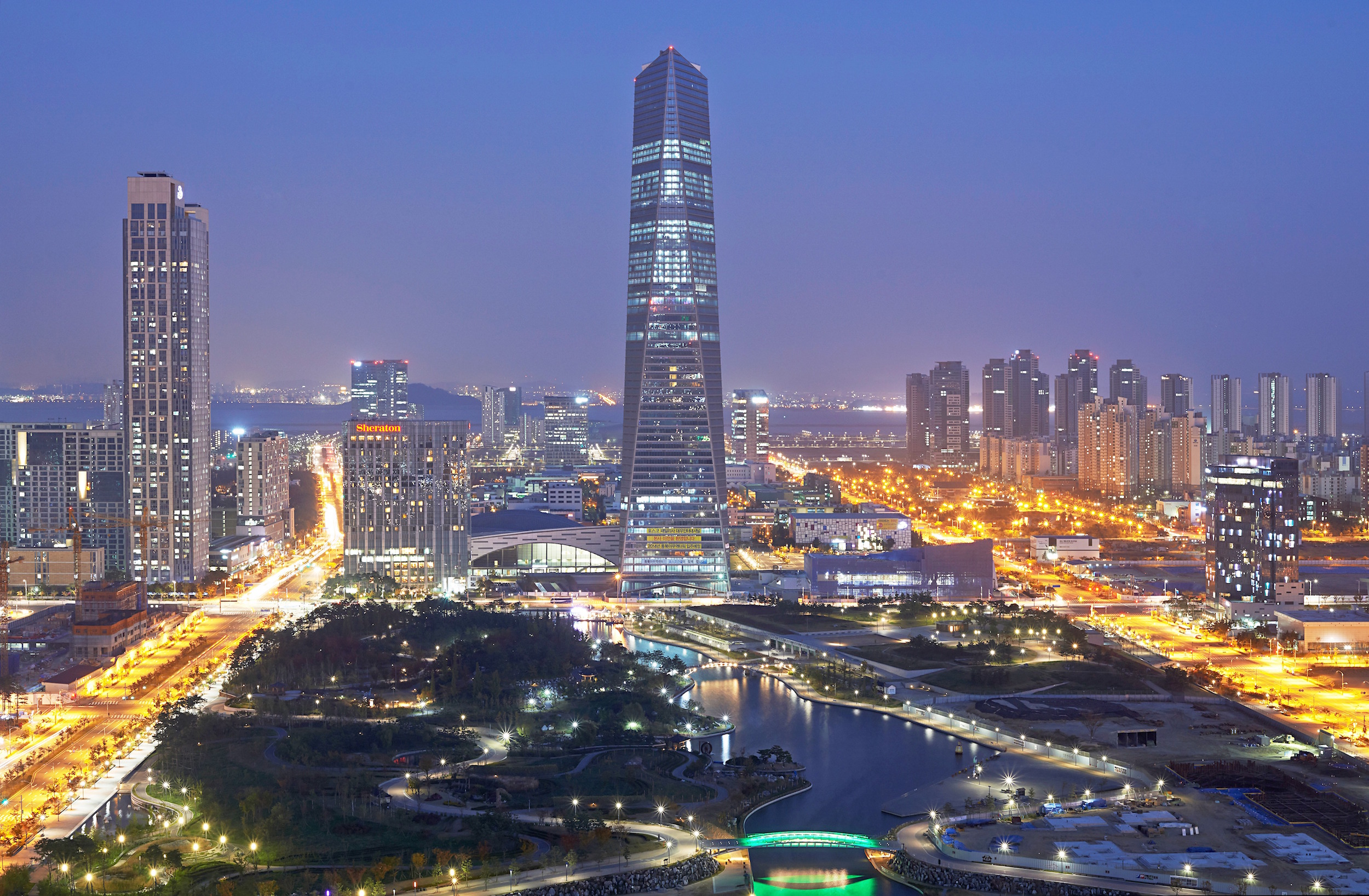 Is het Koreaanse Songdo de stad van de toekomst? Foto: Gale International
