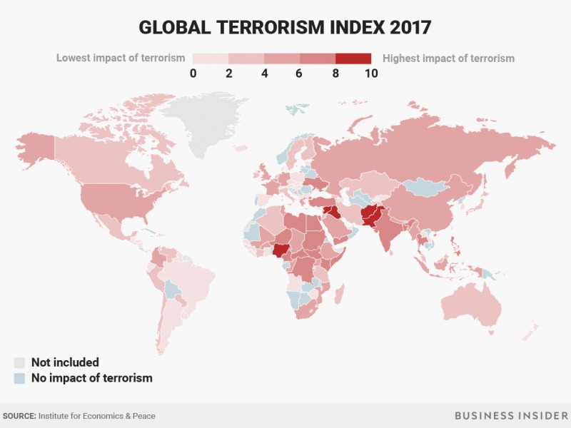 terrorisme kaart