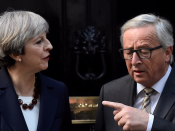 Brexit, May, Ierse grens, Juncker