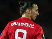 2017-03-16 19:38:05 epa05853179 Manchester United's Zlatan Ibrahimovic reacts during the UEFA Europa League round of 16, second leg soccer match between Manchester United and FK Rostov at Old Trafford in Manchester, Britain, 16 March 2017. EPA/PETER POWELL