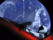 Tesla Roadster, ruimte, spacex, Mars, Msuk