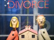 Het kunstwerk Divorce Machine in de Londense gallerie Novelty Automation. Foto: Leon Neal/Getty Images