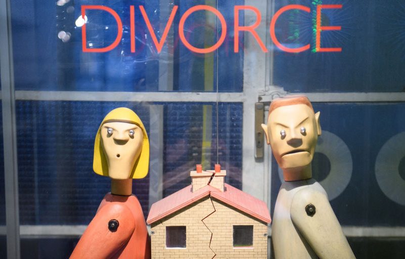 Het kunstwerk Divorce Machine in de Londense gallerie Novelty Automation. Foto: Leon Neal/Getty Images