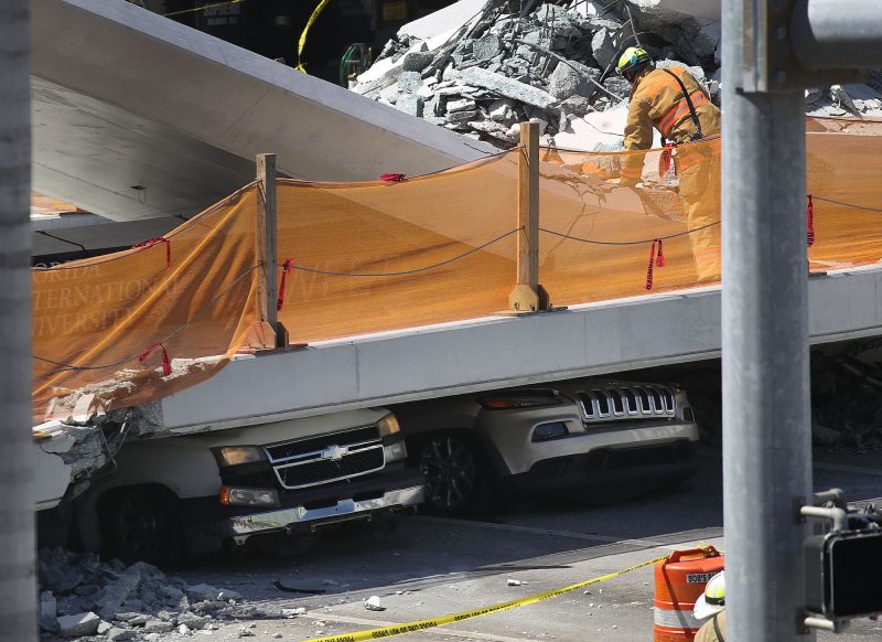 6 dead after pedestrian bridge collapses near Florida International ...