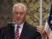 2018-03-09 19:32:53 epa06591863 US Secretary of State Rex Tillerson speaks during a joint news conference with Kenyan foreign minister Monica Juma (not pictured) at a Nairobi hotel in the capital Nairobi, Kenya, 09 March 2018. Tillerson is visiting Kenya on his first official tour of Africa before visiting Nigeria. Tillerson's visit will focus on supporting democratic process in Kenya and press freedom among others, US government said in a statement. EPA/DAI KUROKAWA
