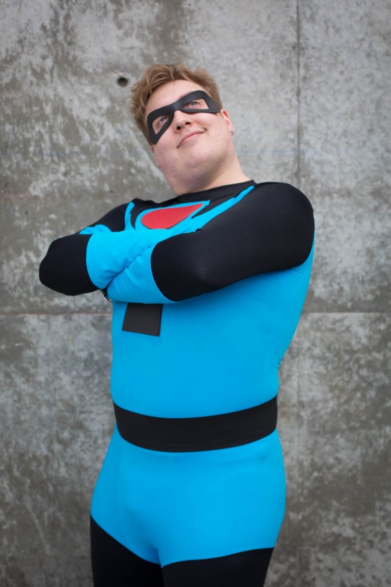 Mr. Incredible, played by Evan Attwood, rocked the blue superhero suit from...