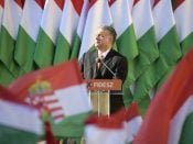 2018-04-06 17:25:48 epa06650539 President of the ruling Fidesz party, Prime Minister Viktor Orban speaks to supporters during the final electoral rally of Fidesz in Szekesfehervar, some 63km southwest of Budapest, Hungary, 06 April 2018. Hungary will hold its general election on 08 April. EPA/ZSOLT SZIGETVARY HUNGARY OUT