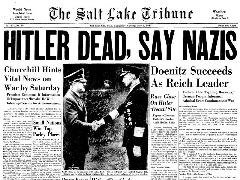 Hitler Died 73 Years Ago Today — Here's How Newspapers Around The World 