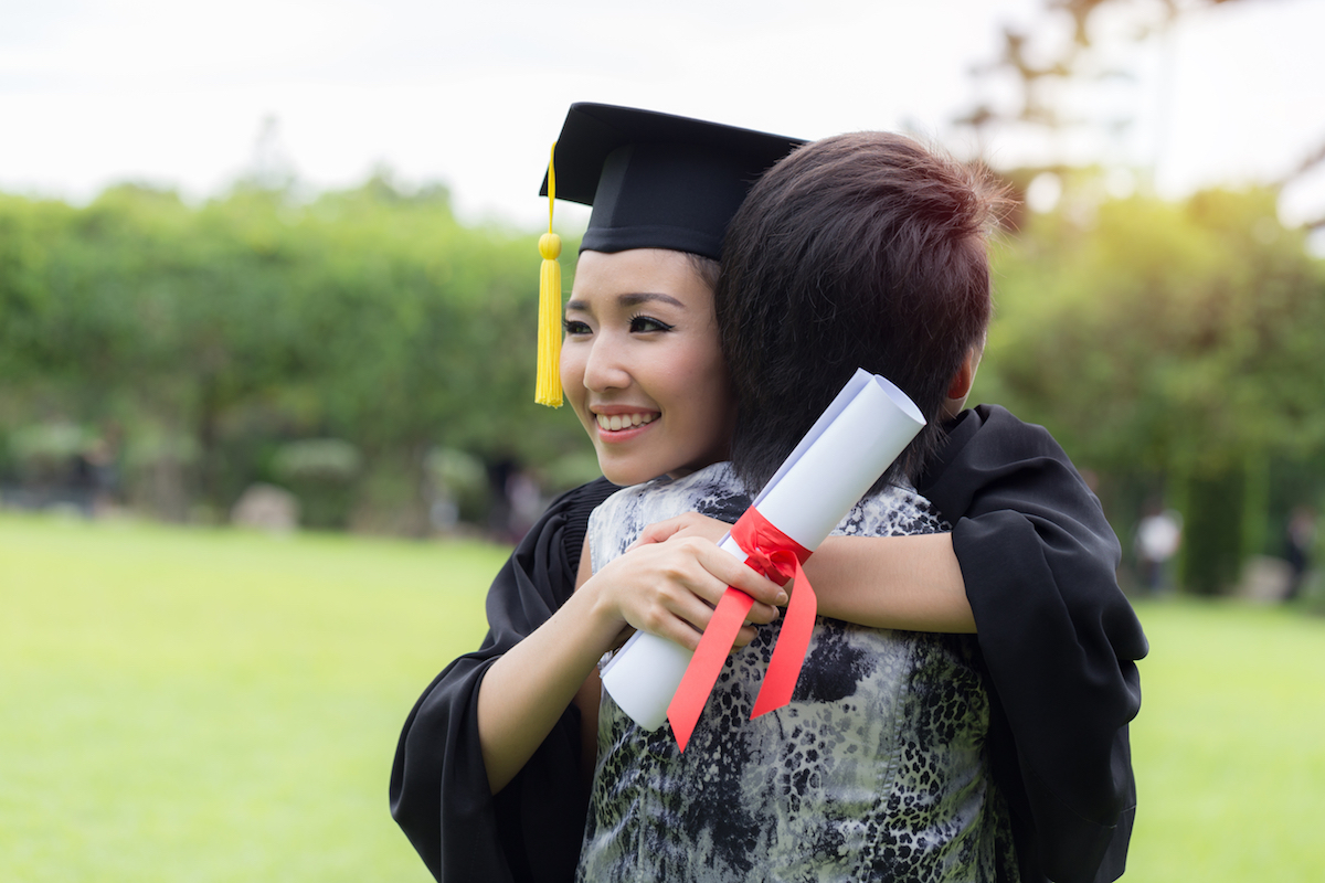 Successful children. Graduates Lawn.