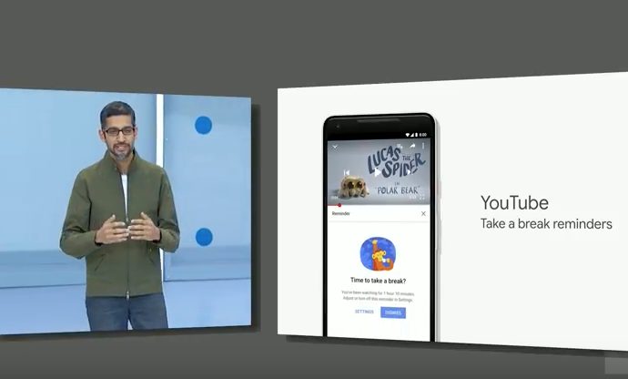 Sunder Pichai, CEO van Google, op het evenement I/O van de zoekgigant. Foto: Google