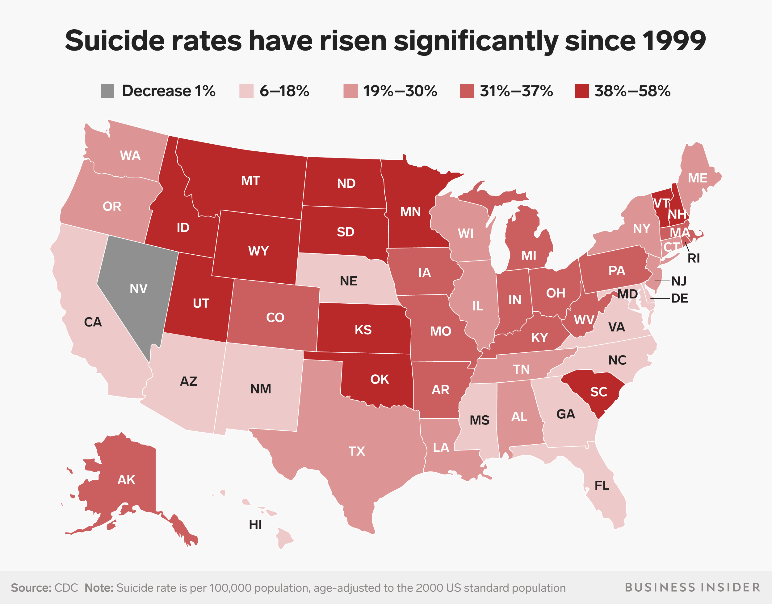 Since 1999. Suicide statistics. Us Suicide rate. Suicide rate in the America.