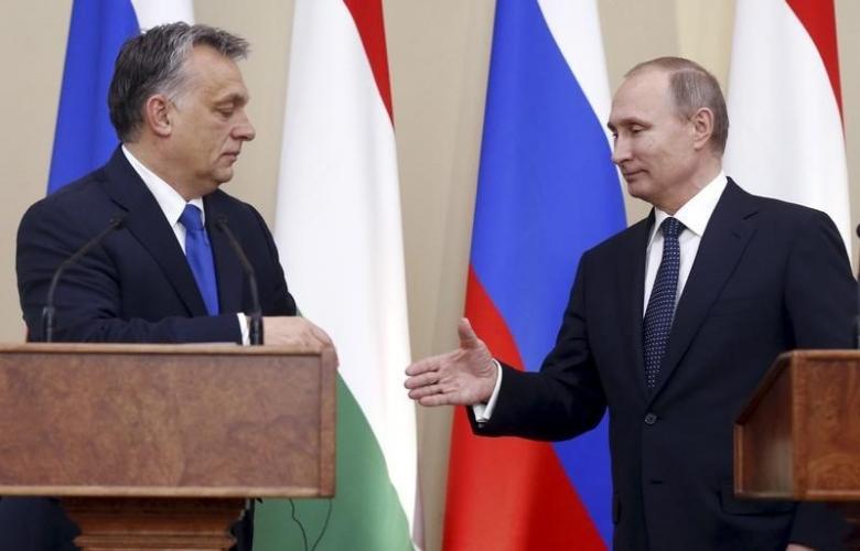De Russische president Vladimir Poetin en de Hongaarse premier Viktor Orban tijdens een ontmoeting in Moskou in 2016. Foto: Reuters/Maxim Shipenkov