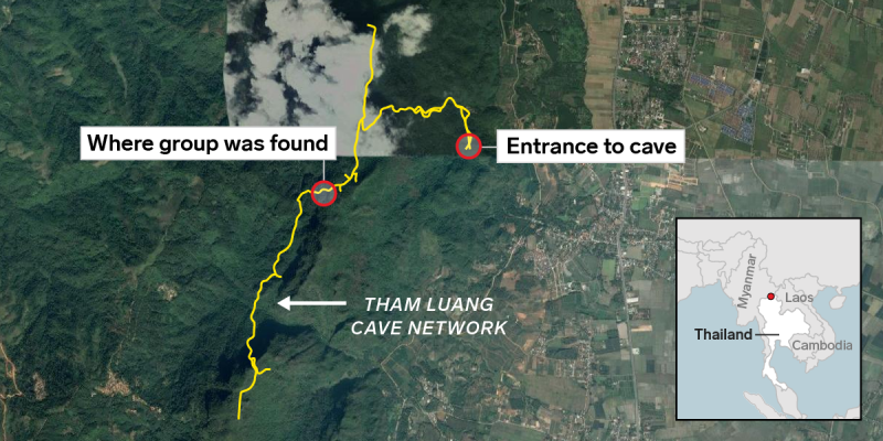 thailand grottenstelsel kaart