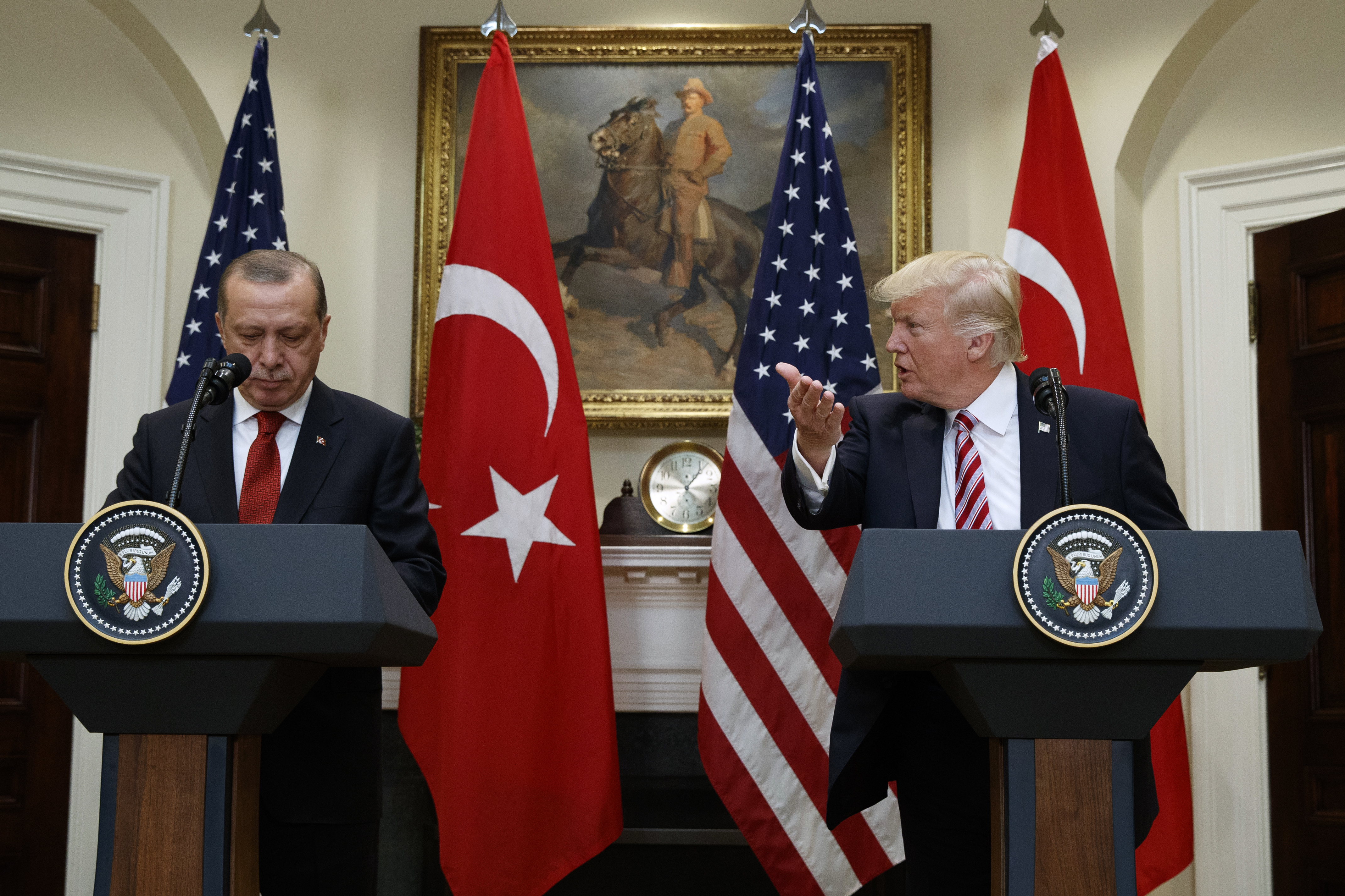 Erdogan en Trump in het Witte Huis. Foto: Evan Vucci/AP