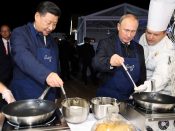 Poetin, Xi Jinping, pannenkoeken, kaviaar, bakken