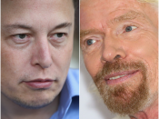 Elon Musk en Richard Branson. Foto: Getty