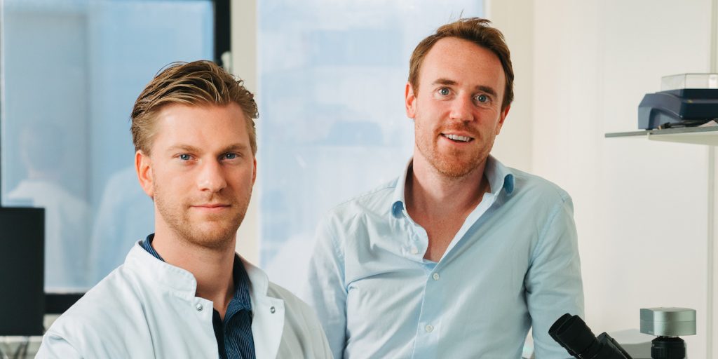 CTO Daan Luining (links) en CEO Krijn de Nood (rechts) van Meatable.